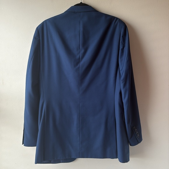 GIORGIO FIORELLI Two Button Suit Jacket Pants 38 Long Tall 32 French Blue - Picture 8 of 15